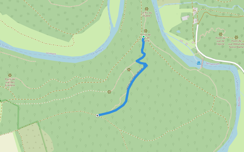 Viewpoints Trail Hiking Bouillon, Région Wallonne Pacer
