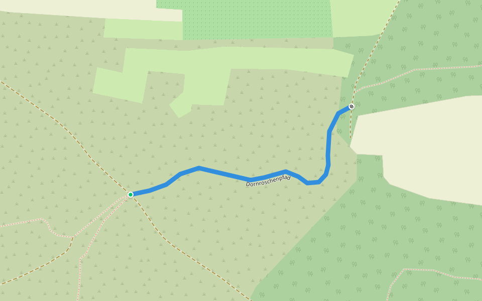 Dornröschenpfad walking route map in Randersacker