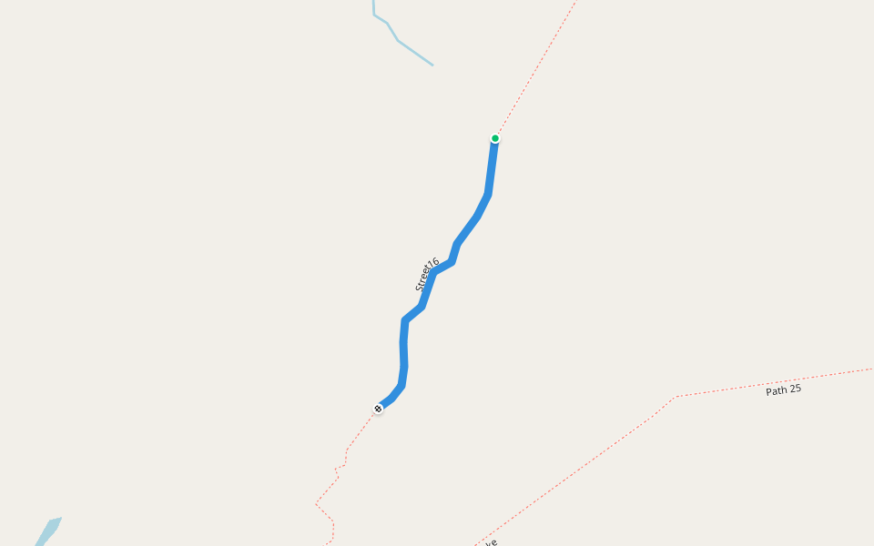 Street16 walking route map in Paulette