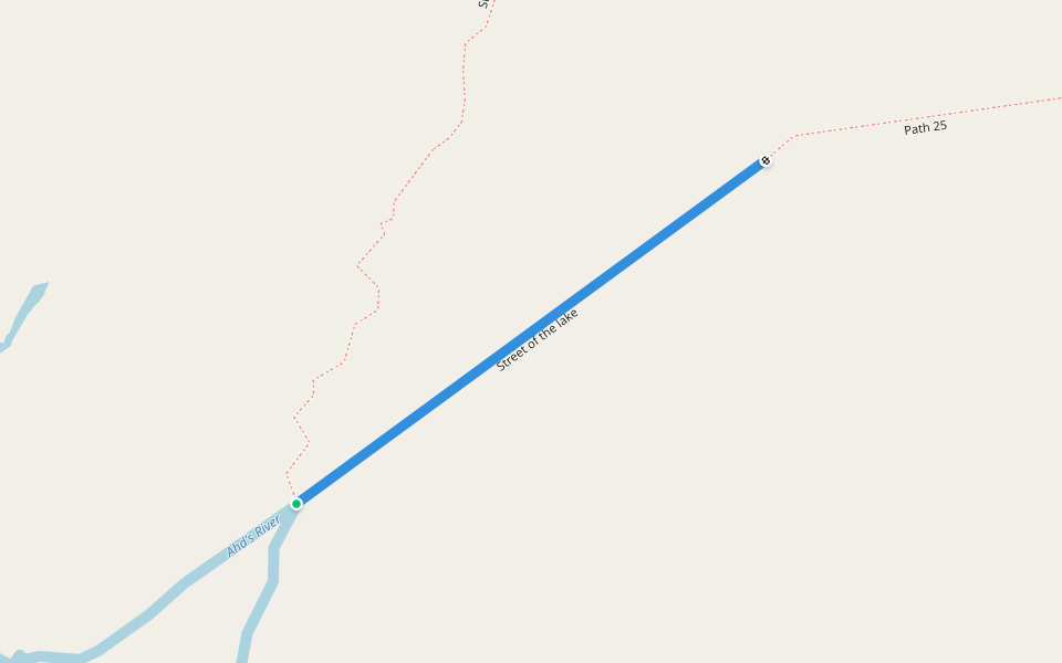 Street of the lake walking route map in Paulette