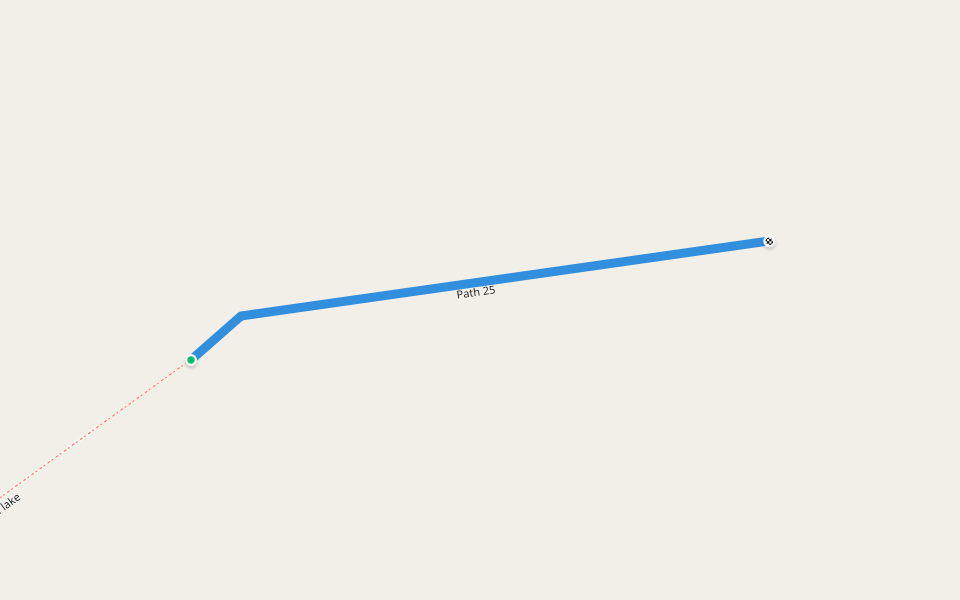 Path 25 walking route map in Paulette