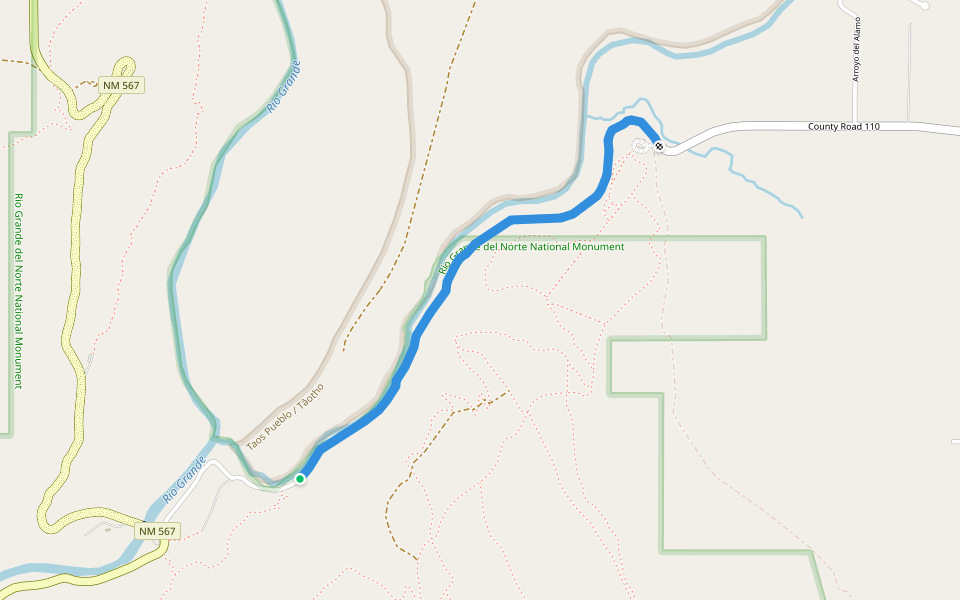 The Slide Trail walking route map in Embudo