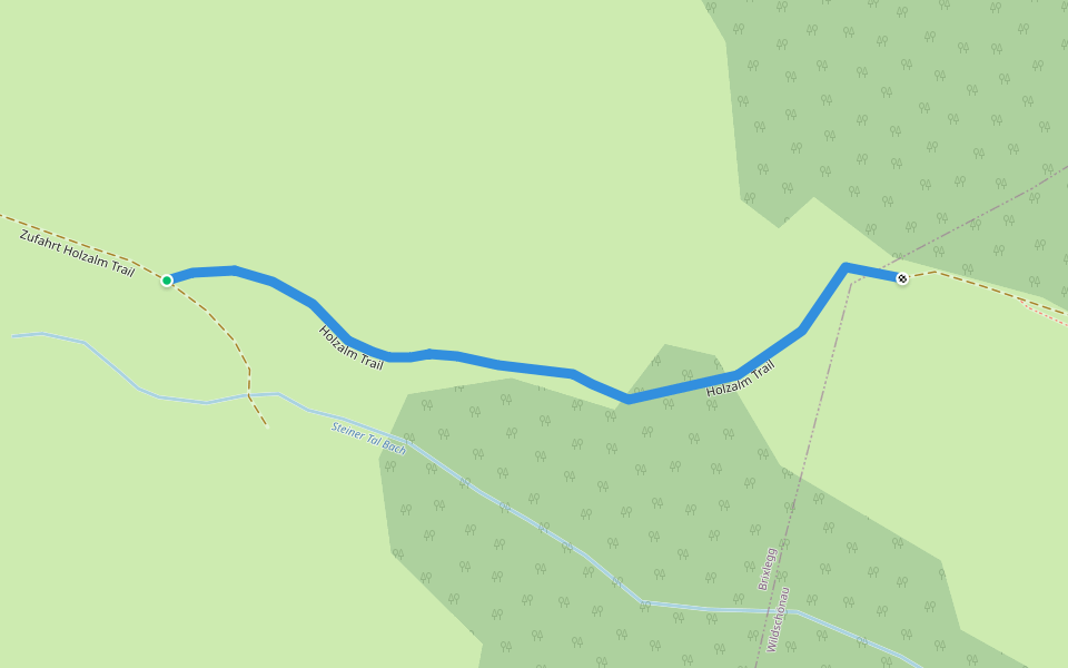 Holzalm Trail walking route map in Brixlegg
