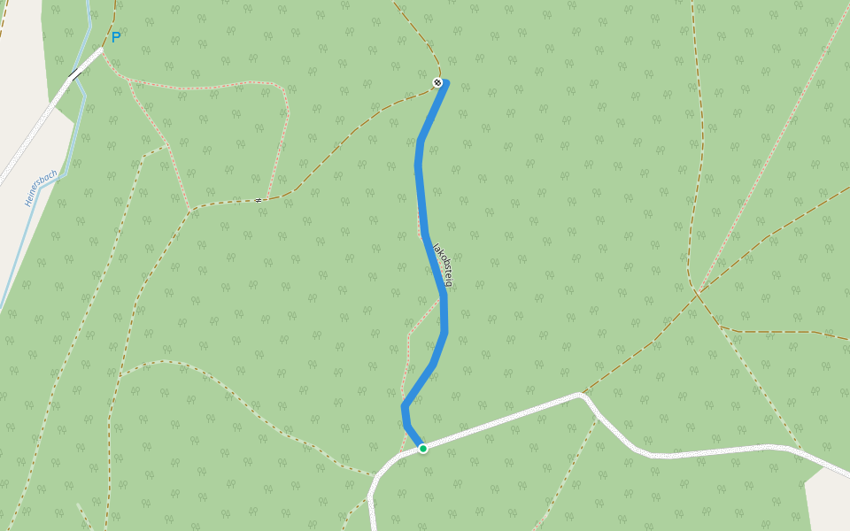 Jakobsteig walking route map in Kirchenpingarten