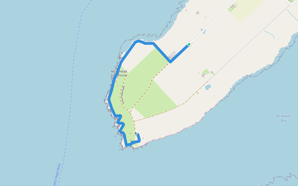 Hoxa Head walk walking route map in Saint Margaret's Hope