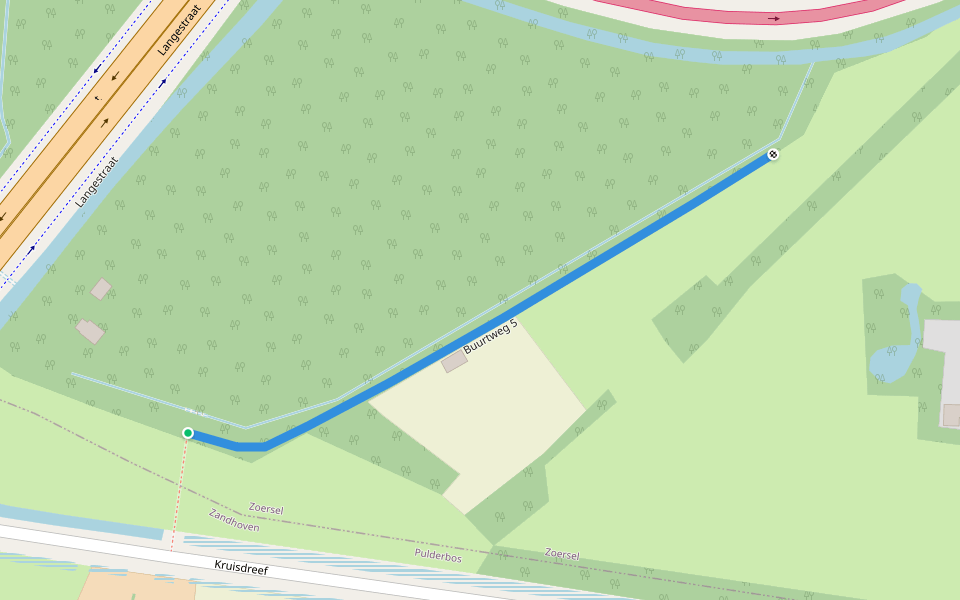 Buurtweg 5 walking route map in Zoersel