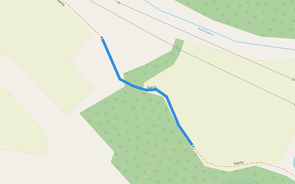 Starča walking route map in Ježdovec