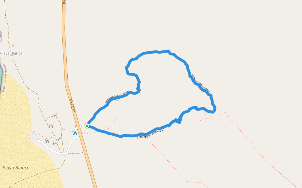 sendero informativo walking route map in Barranquilla