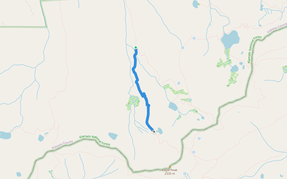 Telephone Lake Trail walking route map in Callahan