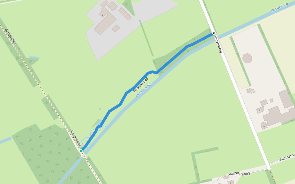 Willems pad walking route map in Dalfsen