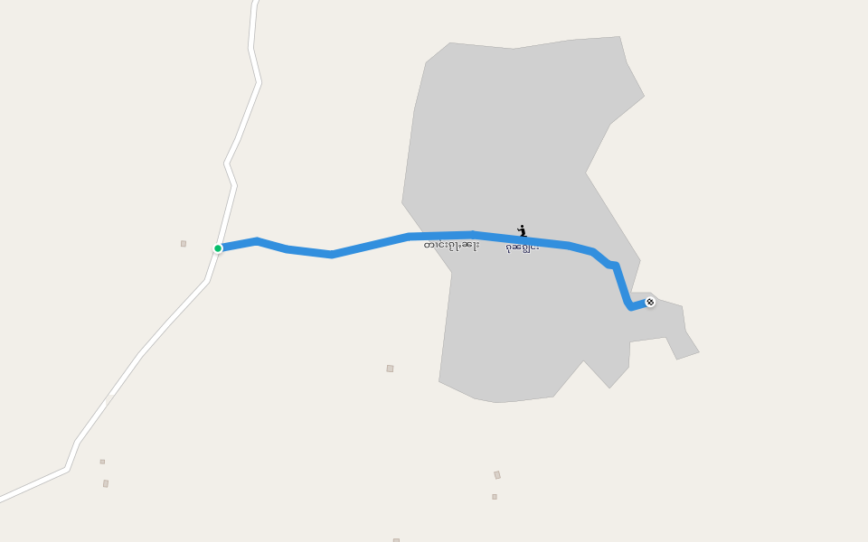 တၢင်းၵႂႃႇၼႃး walking route map in Tachileik