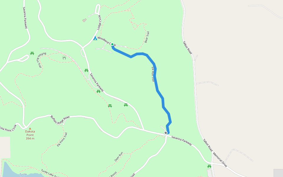 Elk Run Trail walking route map in Sioux City