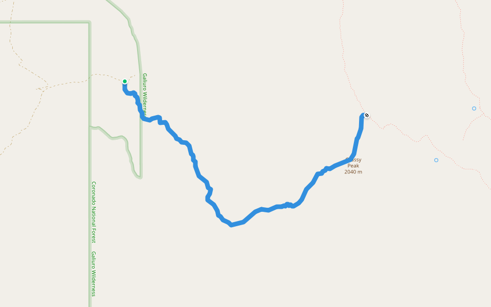 YLE Trail #288 walking route map in Willcox