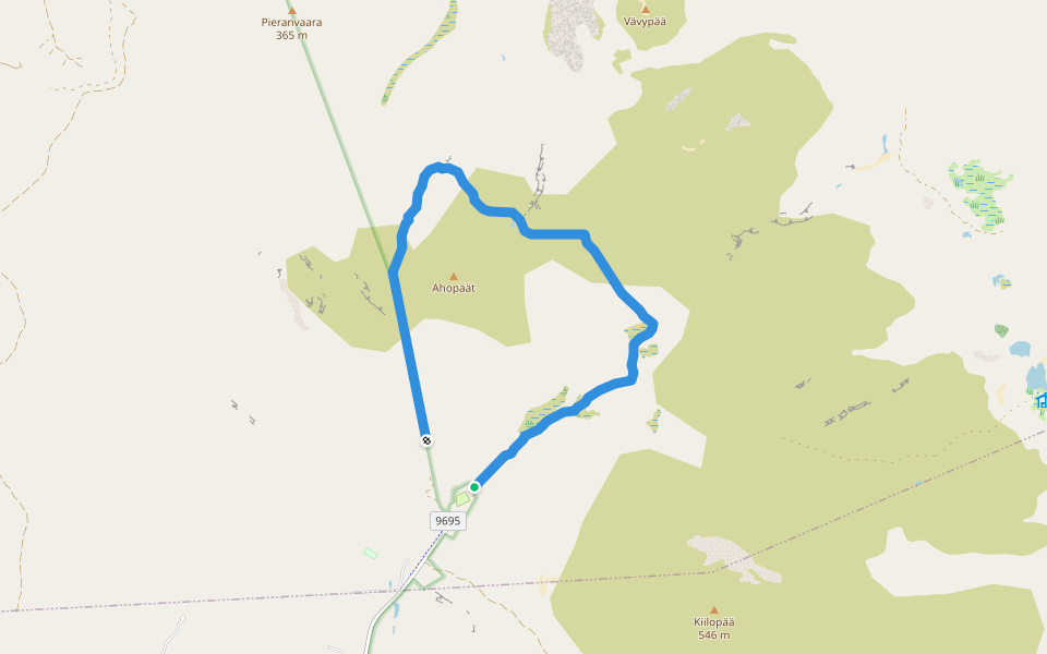 Kiiruna, luontopolku walking route map in Inari