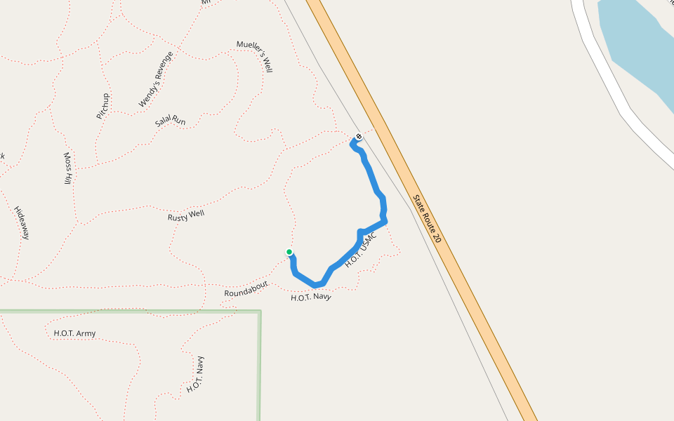 H.O.T. USMC walking route map in Coupeville