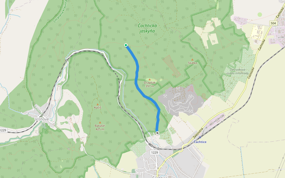 TrnkyBrnky walking route map in Čachtice