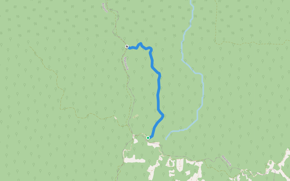 Piste Abandonnée walking route map in Macouria