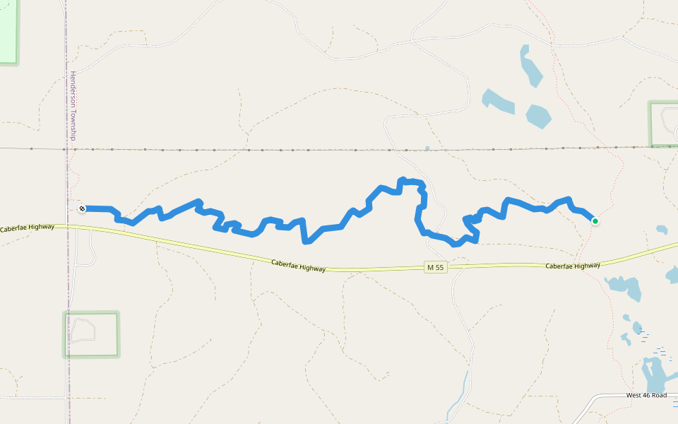 MCCCT - Caberfae Way Spur walking route map in Cadillac