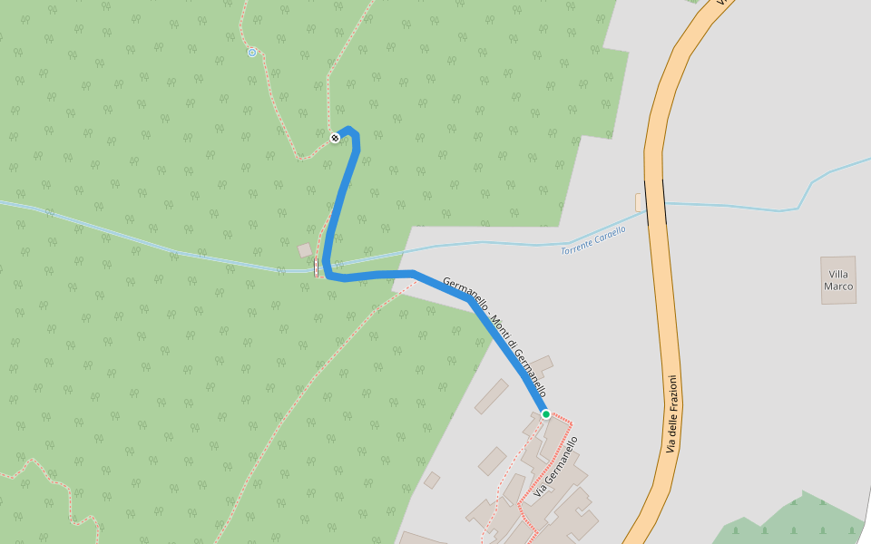 Germanello - Monti di Germanello walking route map in Laglio