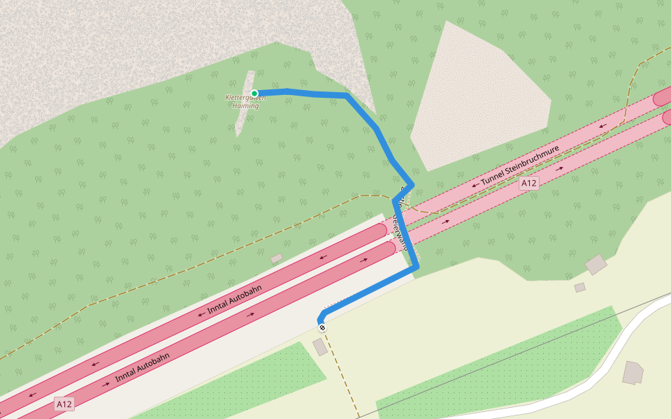 Zustieg Geierwand walking route map in Haiming