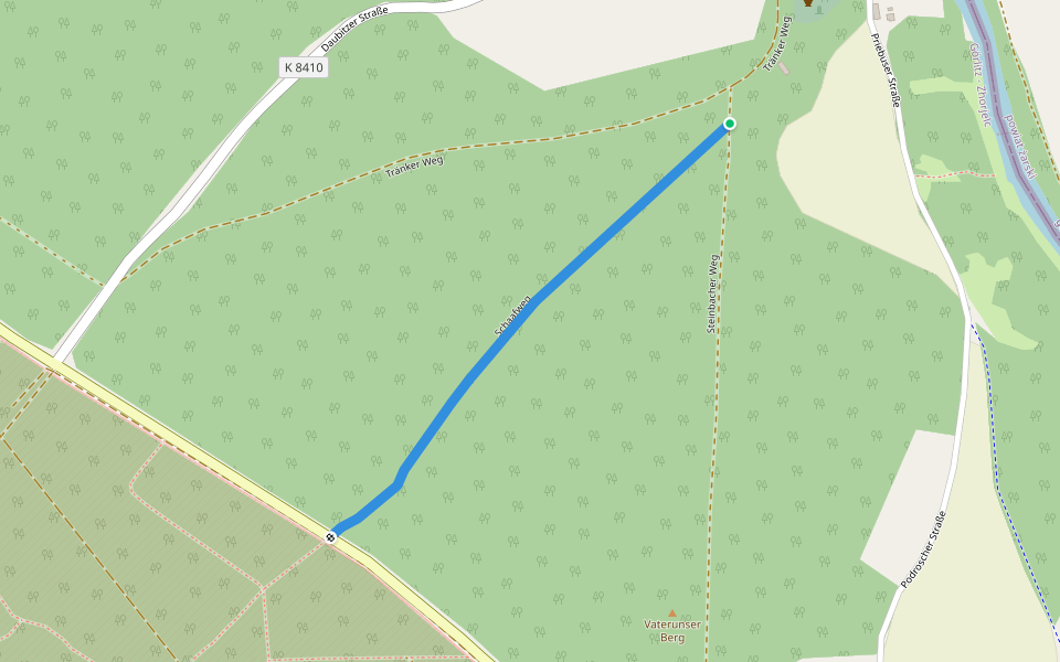Schaafweg walking route map in Krauschwitz