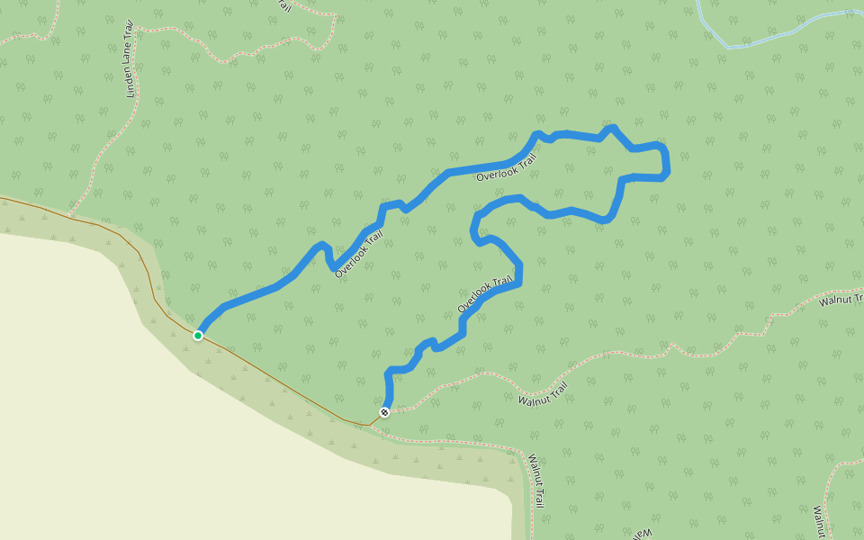 Overlook Trail walking route map in Madrid