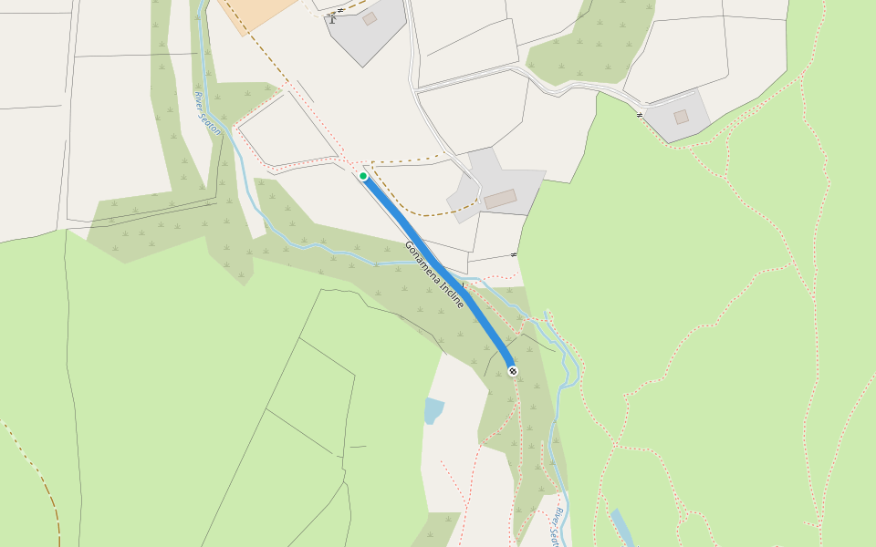 Gonamena Incline walking route map in Minions