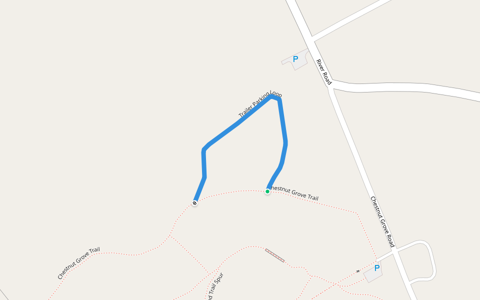 Trailer Parking Loop walking route map in Conestoga