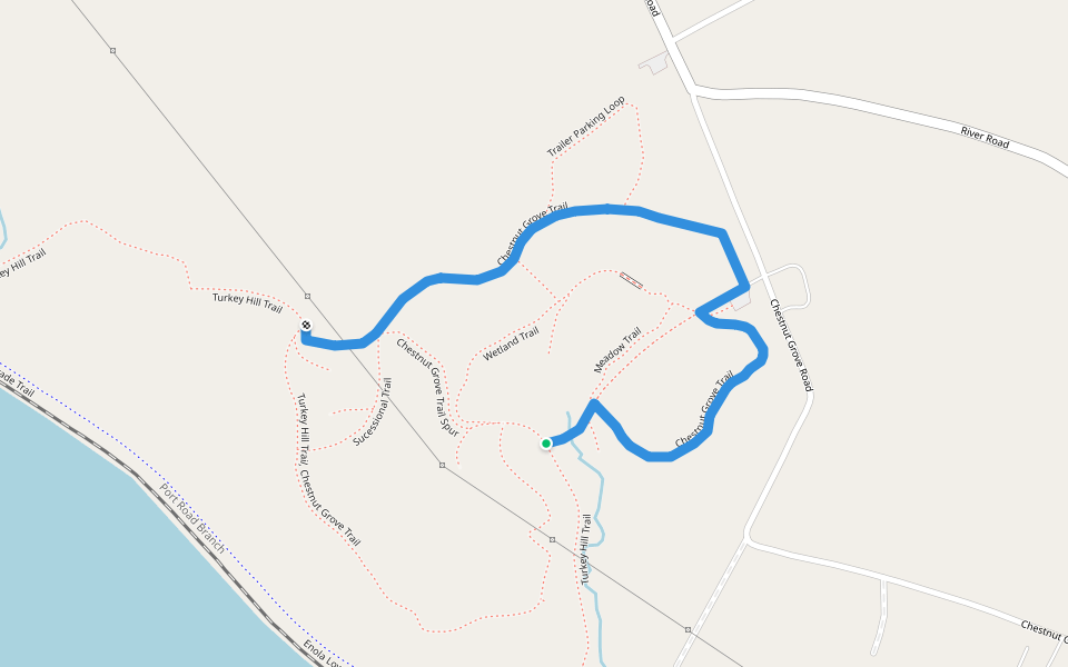 Chestnut Grove Trail walking route map in Conestoga
