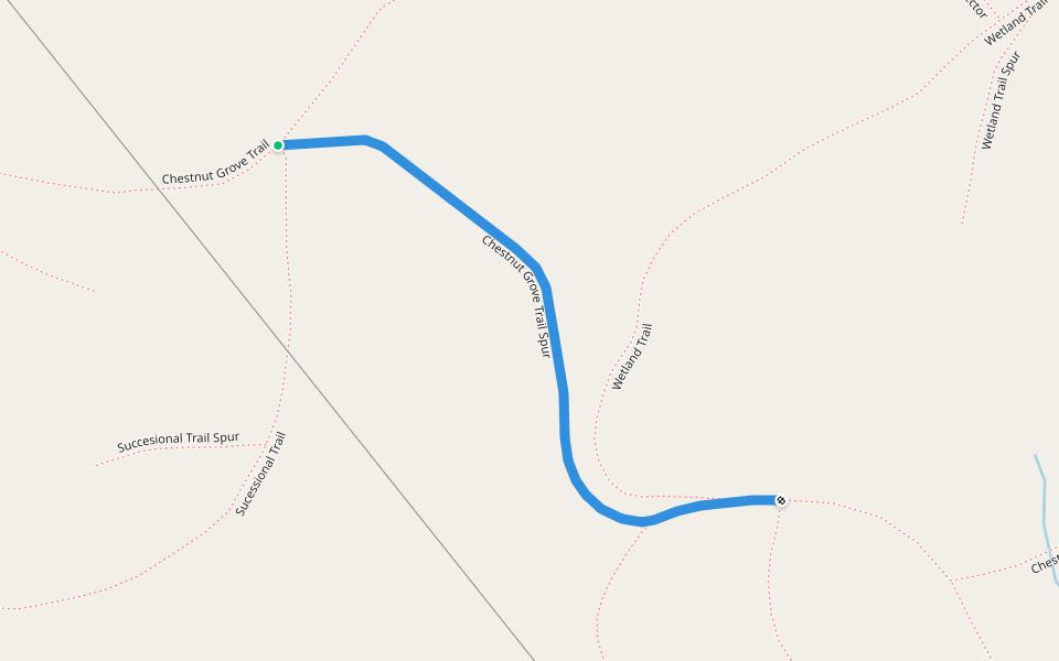 Chestnut Grove Trail Spur walking route map in Conestoga