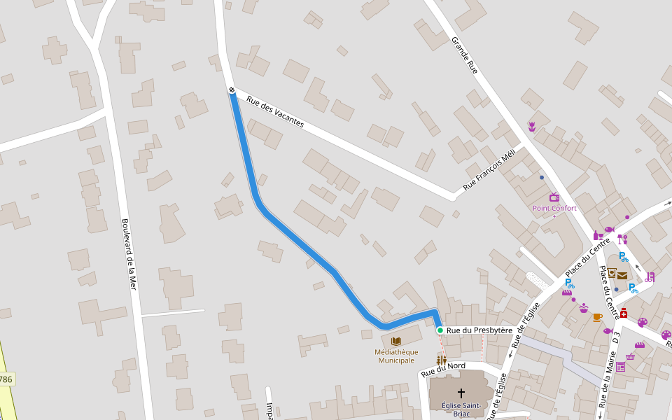 Venelle des Ruettes walking route map in Saint-Briac-sur-Mer