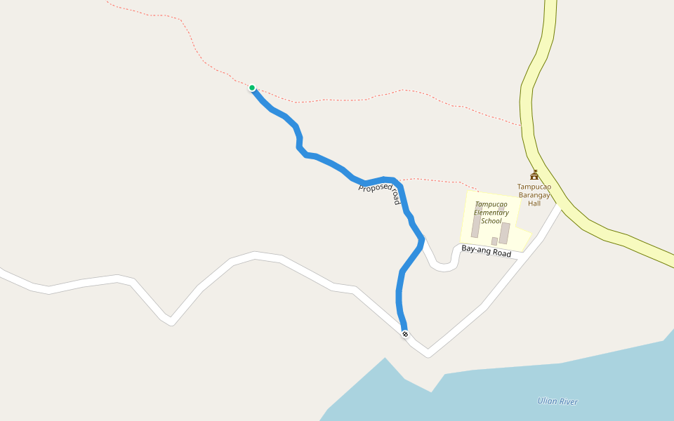 Proposed road walking route map in Lambunao