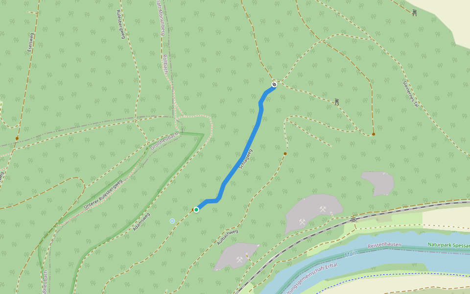 Schlagweg walking route map in Collenberg