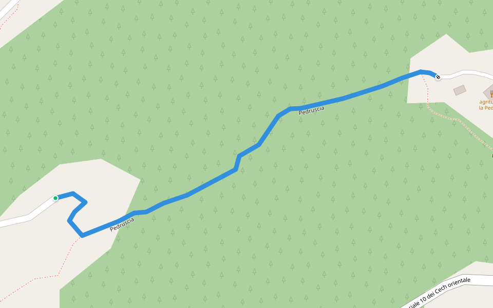 Pedruscia walking route map in Naguarido