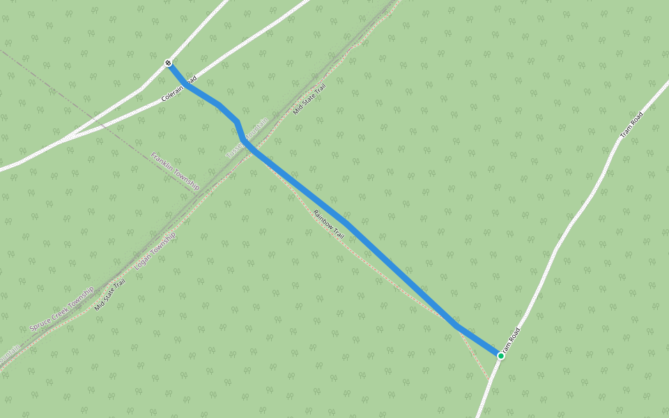 Rainbow Trail walking route map in Alexandria