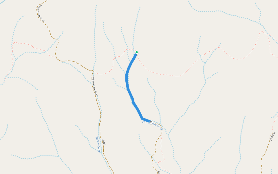 East Willow Trail 601 walking route map in Ohio City