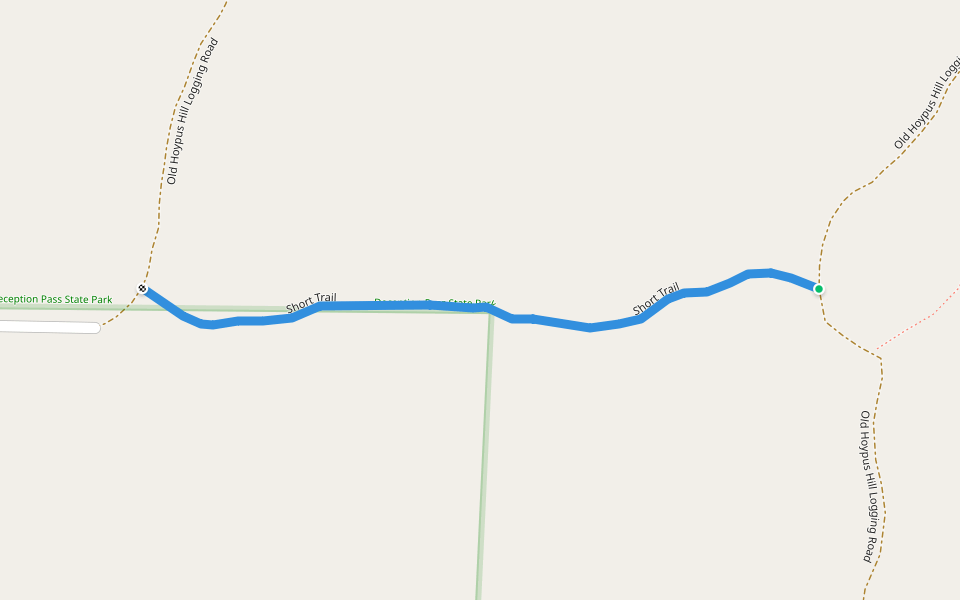 Short Trail walking route map in Oak Harbor