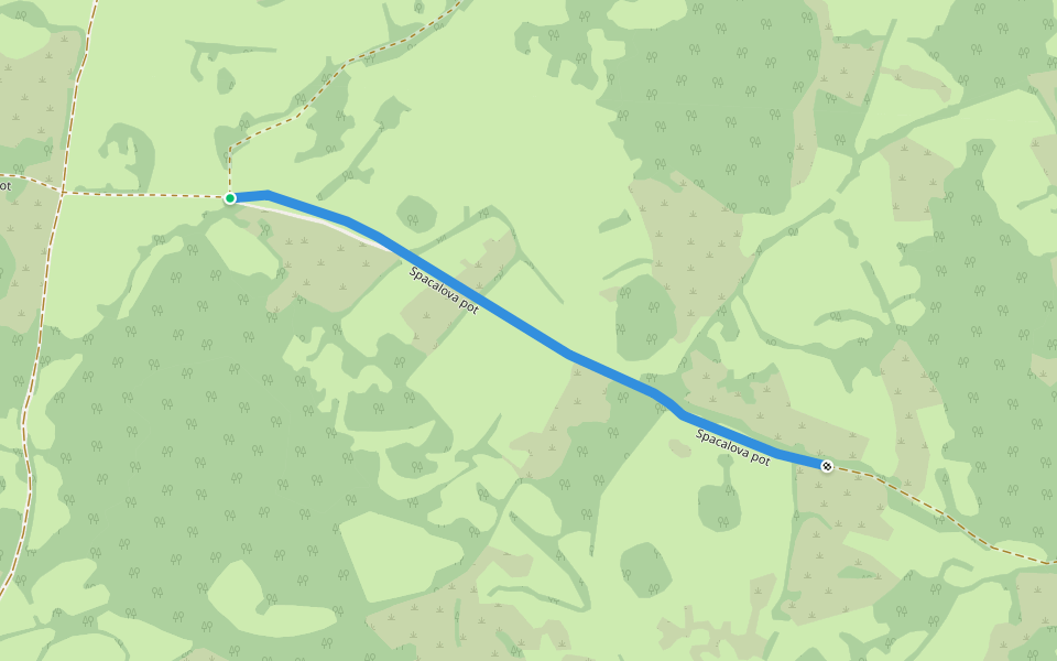 Spacalova pot walking route map in Tomačevica