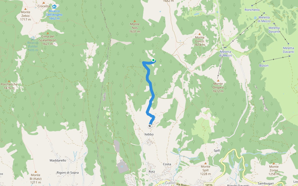 Via Cai Map CAI 805 | Walking Map