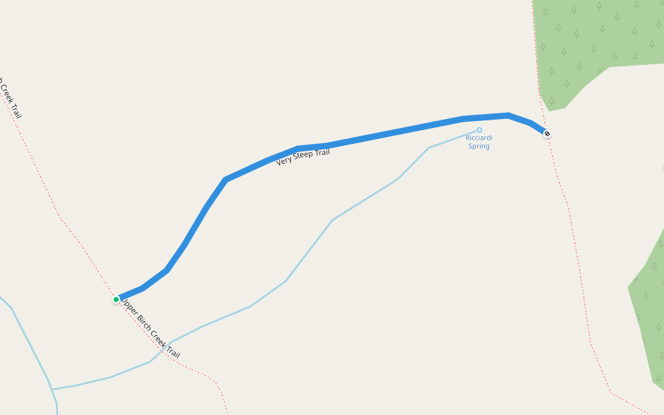 Very Steep Trail walking route map in Yellow Springs