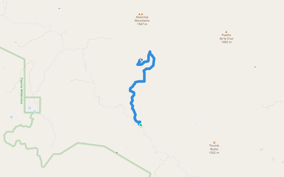 Atascosa Trail walking route map in Nogales