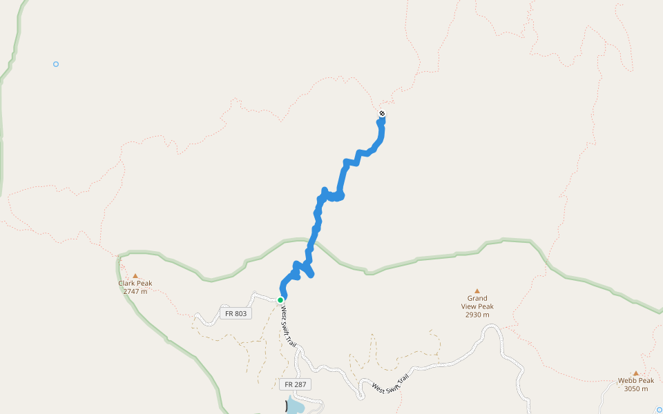 Hell's Hole Trail #319 walking route map in Willcox