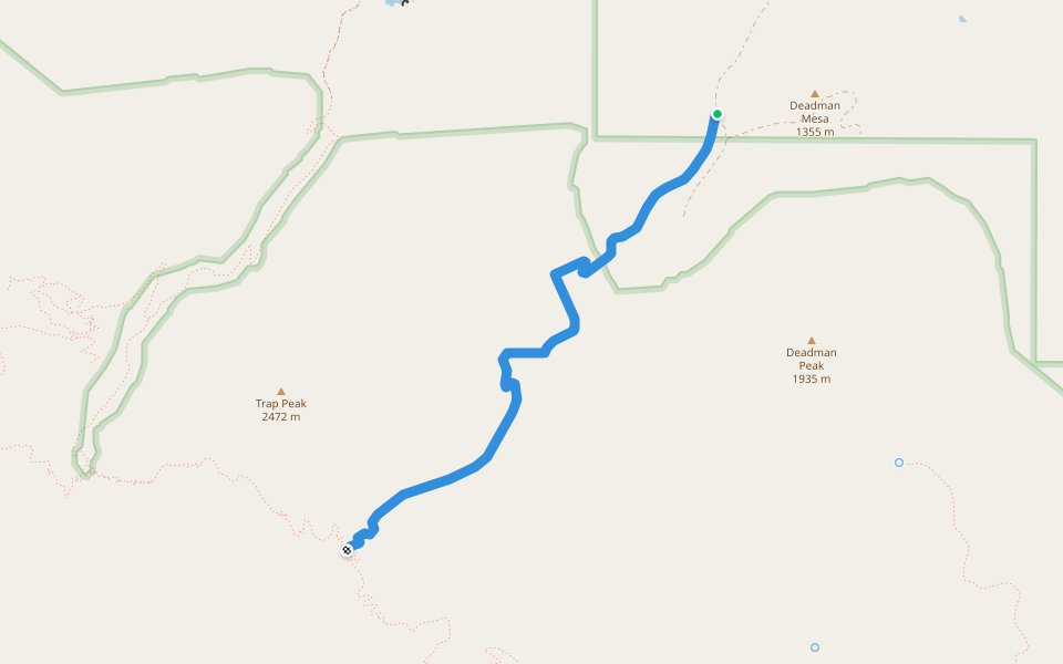 Deadman Trail #70 walking route map in Safford
