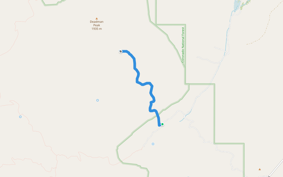 Rincon Spring Trail #331 walking route map in Safford