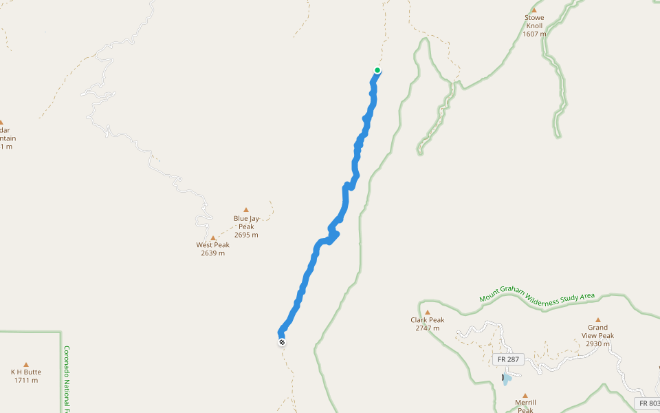 Taylor Trail #306 walking route map in Pima