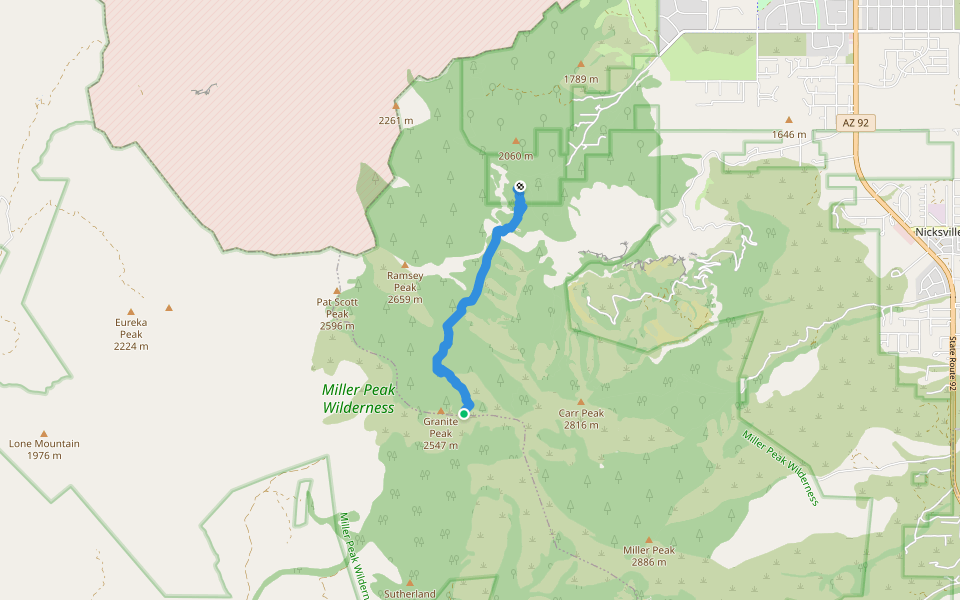 Hamburg Trail #122 walking route map in Hereford