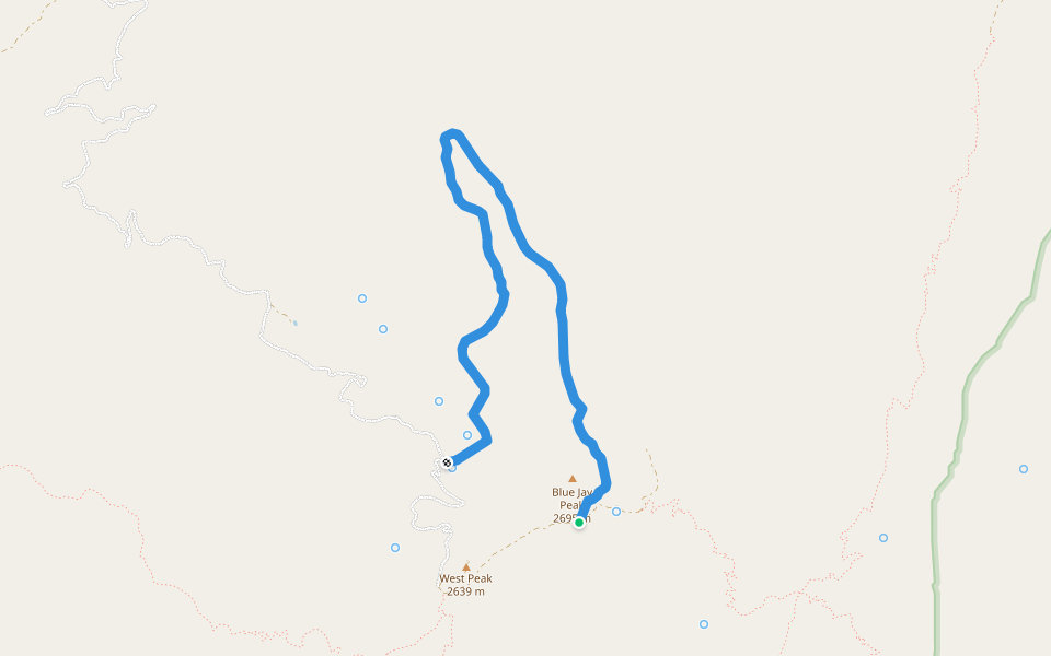 Blue Jay Ridge Trail #314 walking route map in Pima
