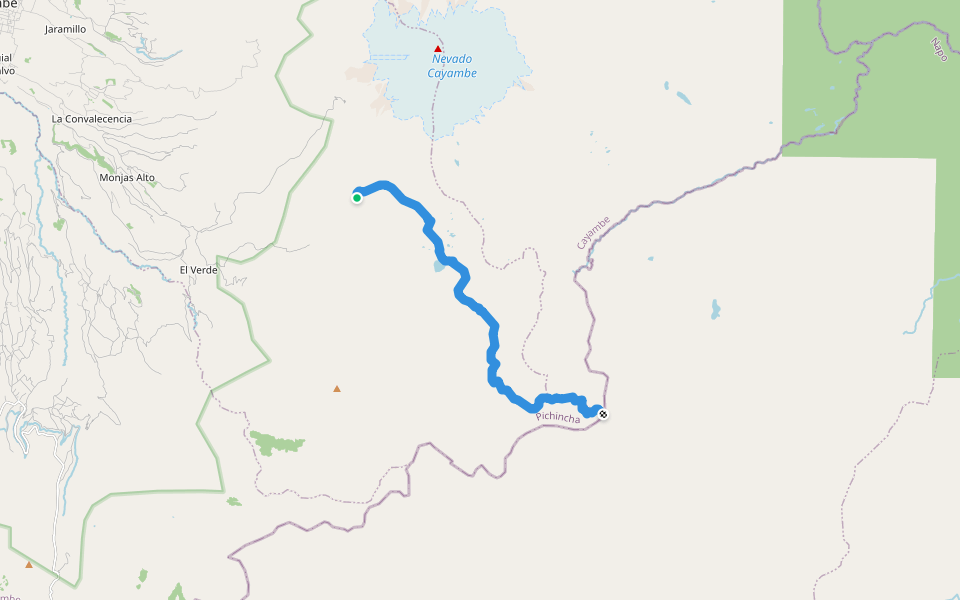 Ruta Saraurco walking route map in Sarayo