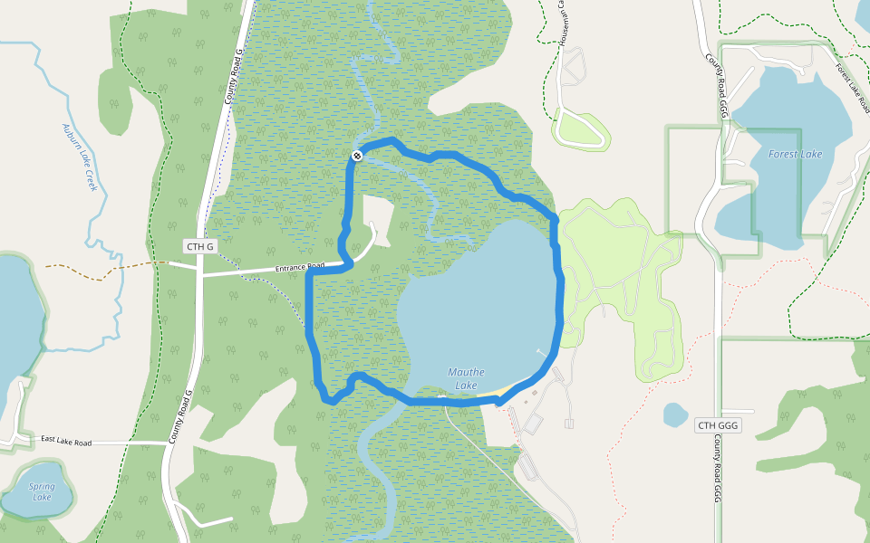 Tamarack Circle Trail walking route map in Campbellsport