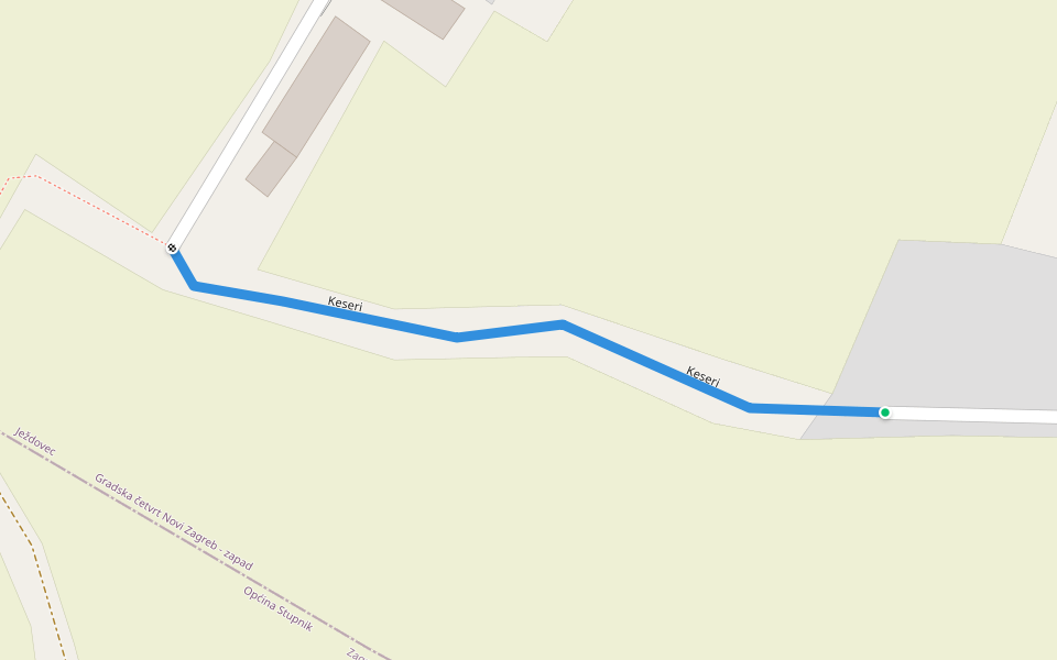 Keseri walking route map in Ježdovec